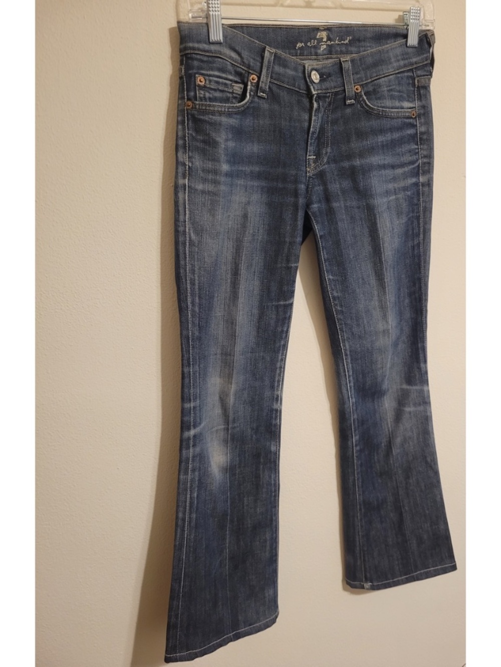 7 For All Mankind Jeans Low-Rise Bootcut Jeans Size 24